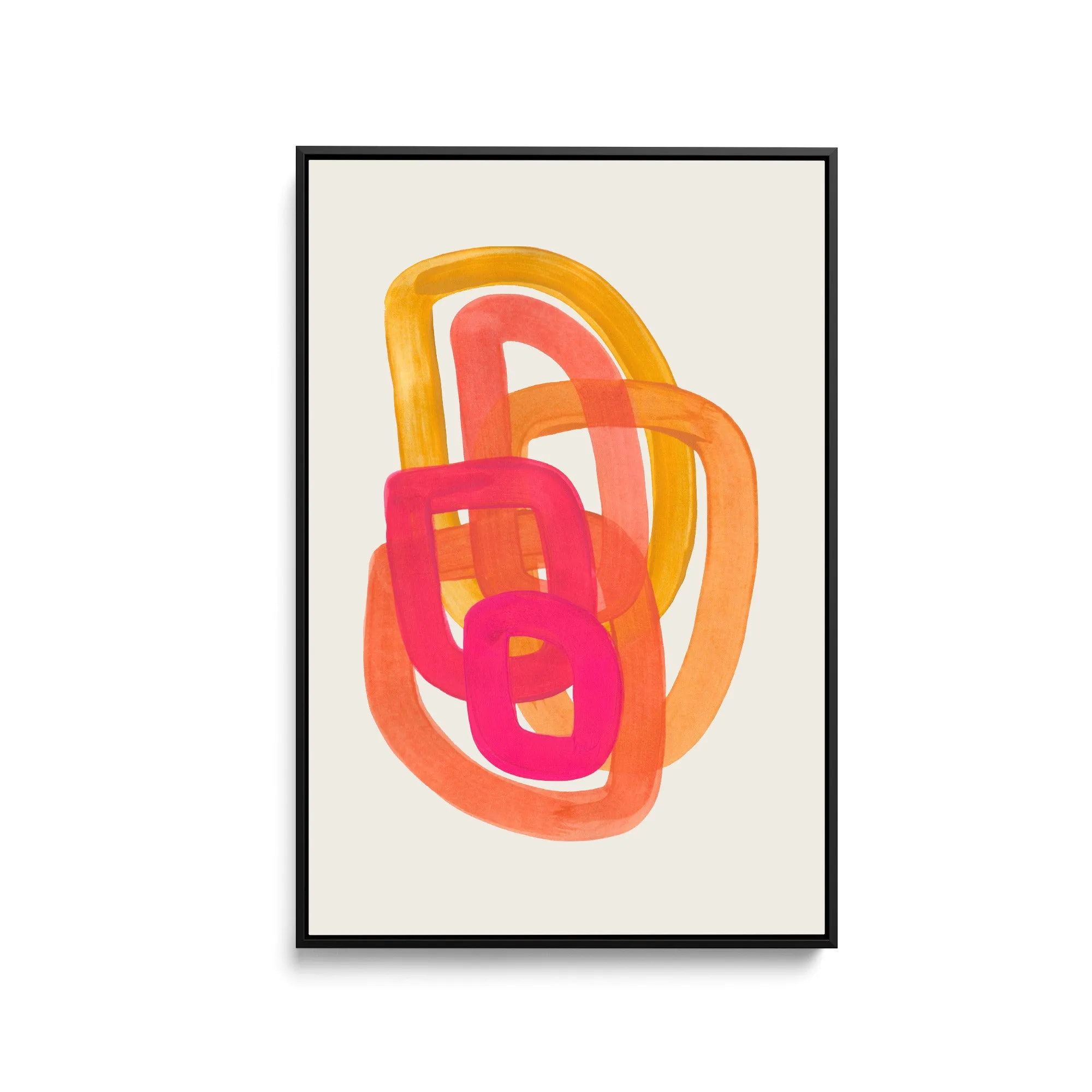 70s Spiral by Ejaaz Haniff - Stretched Canvas Print or Framed Fine Art Print - Artwork