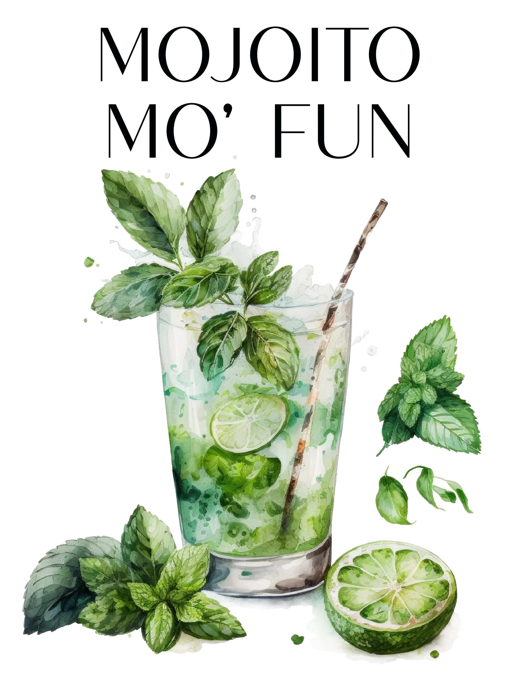 Alcohol Dish Towel, Mojito Mo Fun