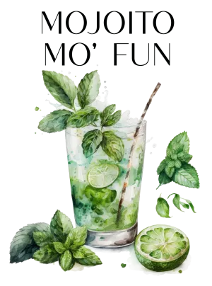 Alcohol Dish Towel, Mojito Mo Fun