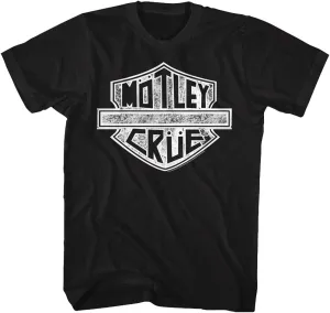 American Classics Motley Crue Heavy Metal Band Motley Crue Sign Distressed Look Adult Short Sleeve T-Shirt Graphic Tee