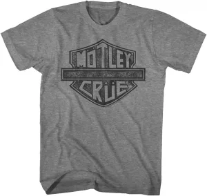 American Classics Motley Crue Heavy Metal Band Motley Crue Sign Distressed Look Adult Short Sleeve T-Shirt Graphic Tee