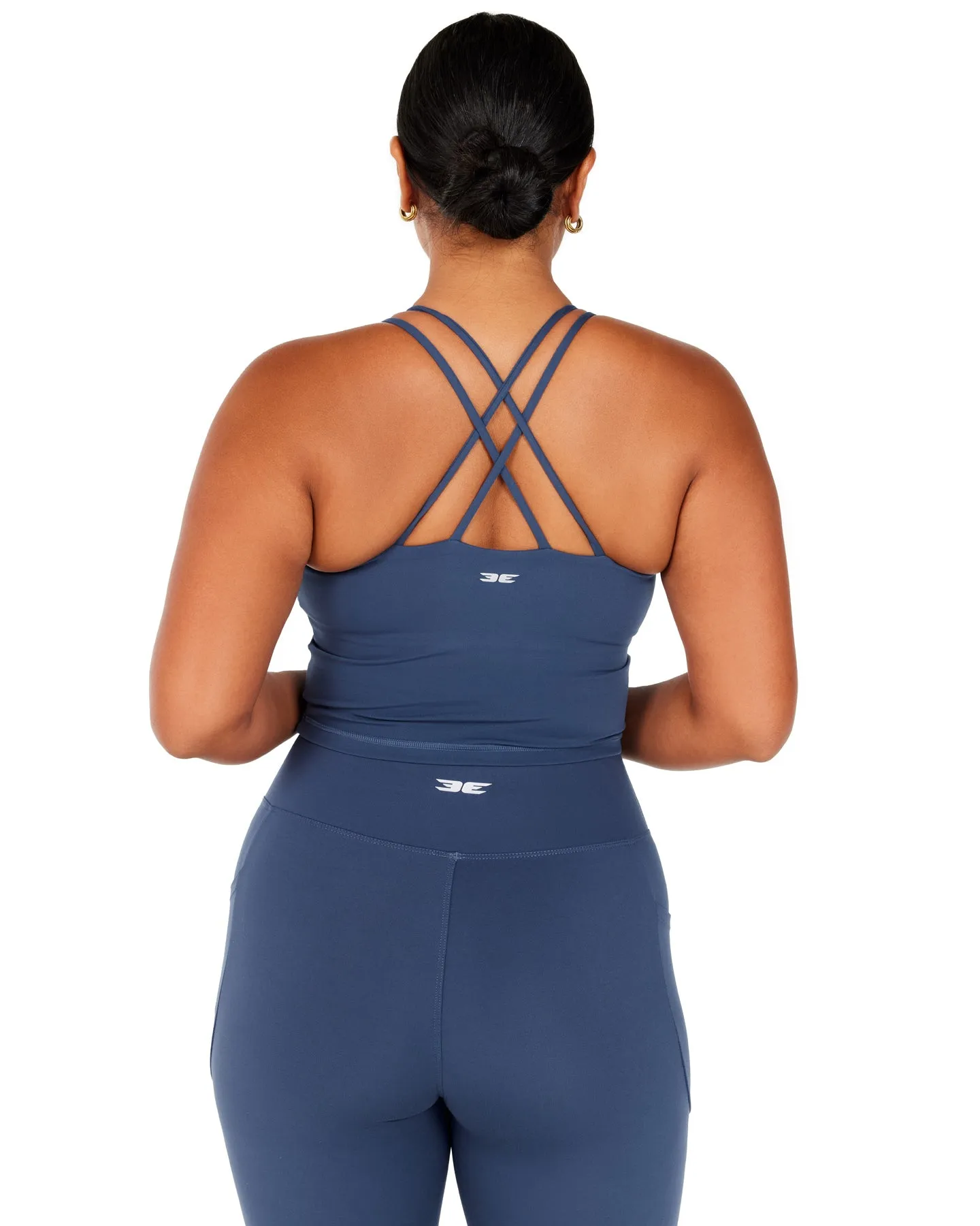 Aura Thin Strap Tank - Soft Navy