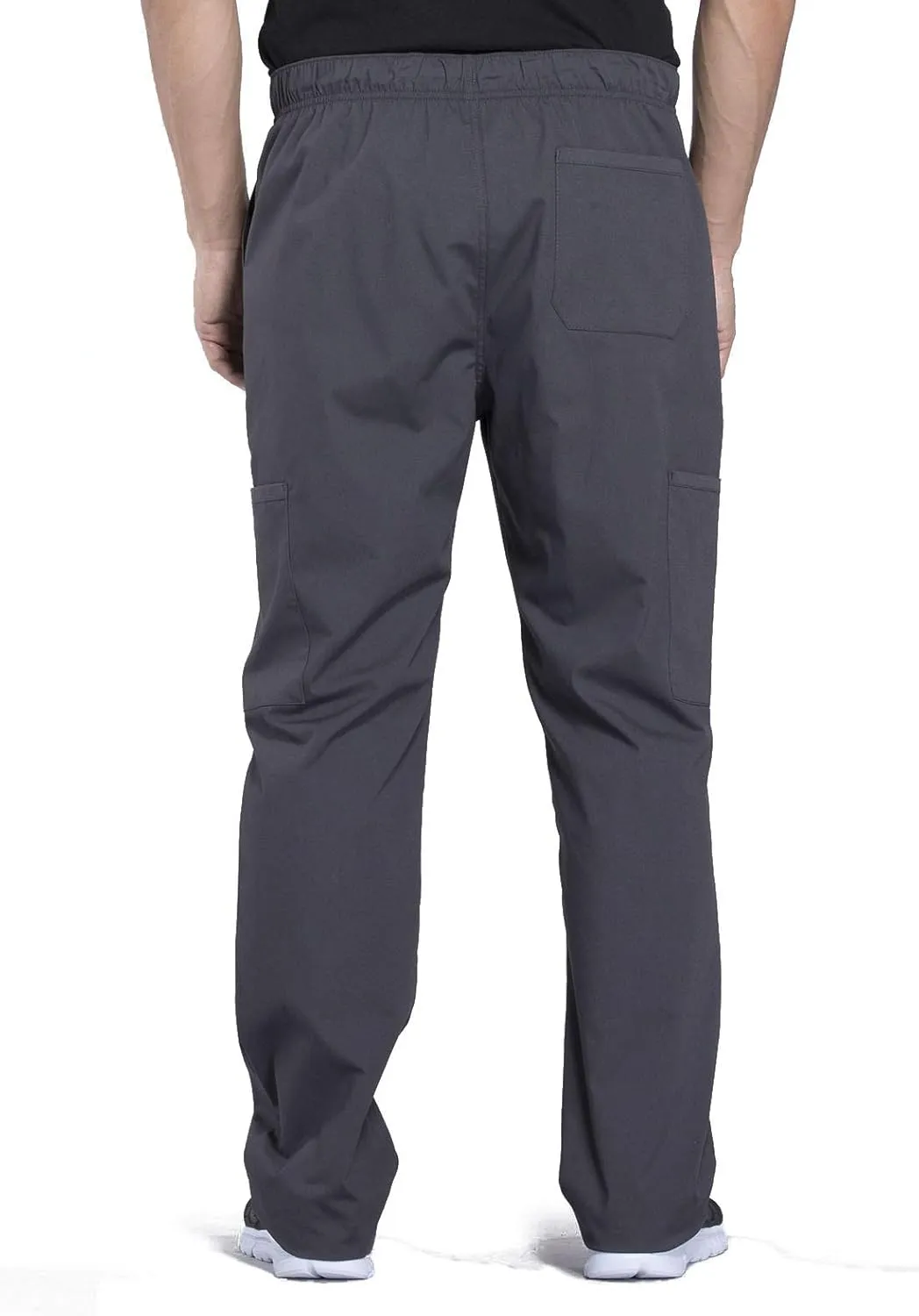 Cherokee Men's Scrub Pant Tapered Leg Fly Front Cargo Pant with 5 Pockets WW190