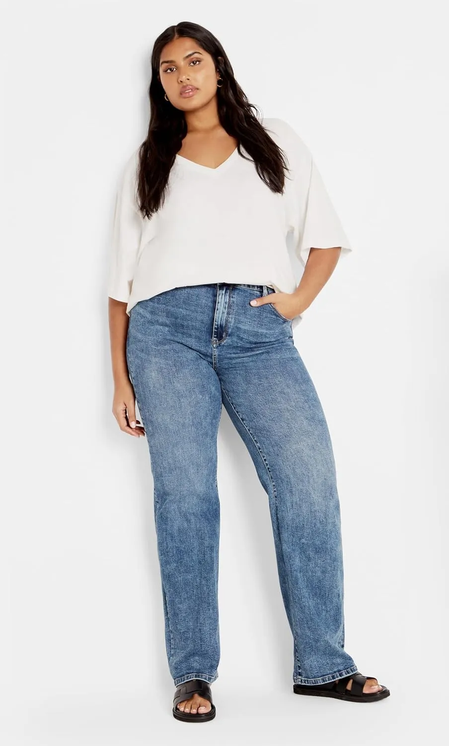 City Chic Women's Harley Ivy Straight Jean