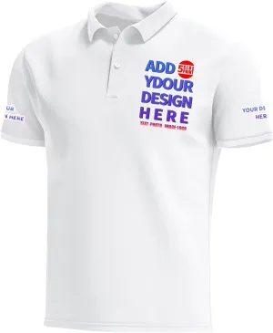 Custom Shirt for Men Customized Polo Golf Shirts Design Your Own Personalized Tee Print Embroidered Text Photo Logo