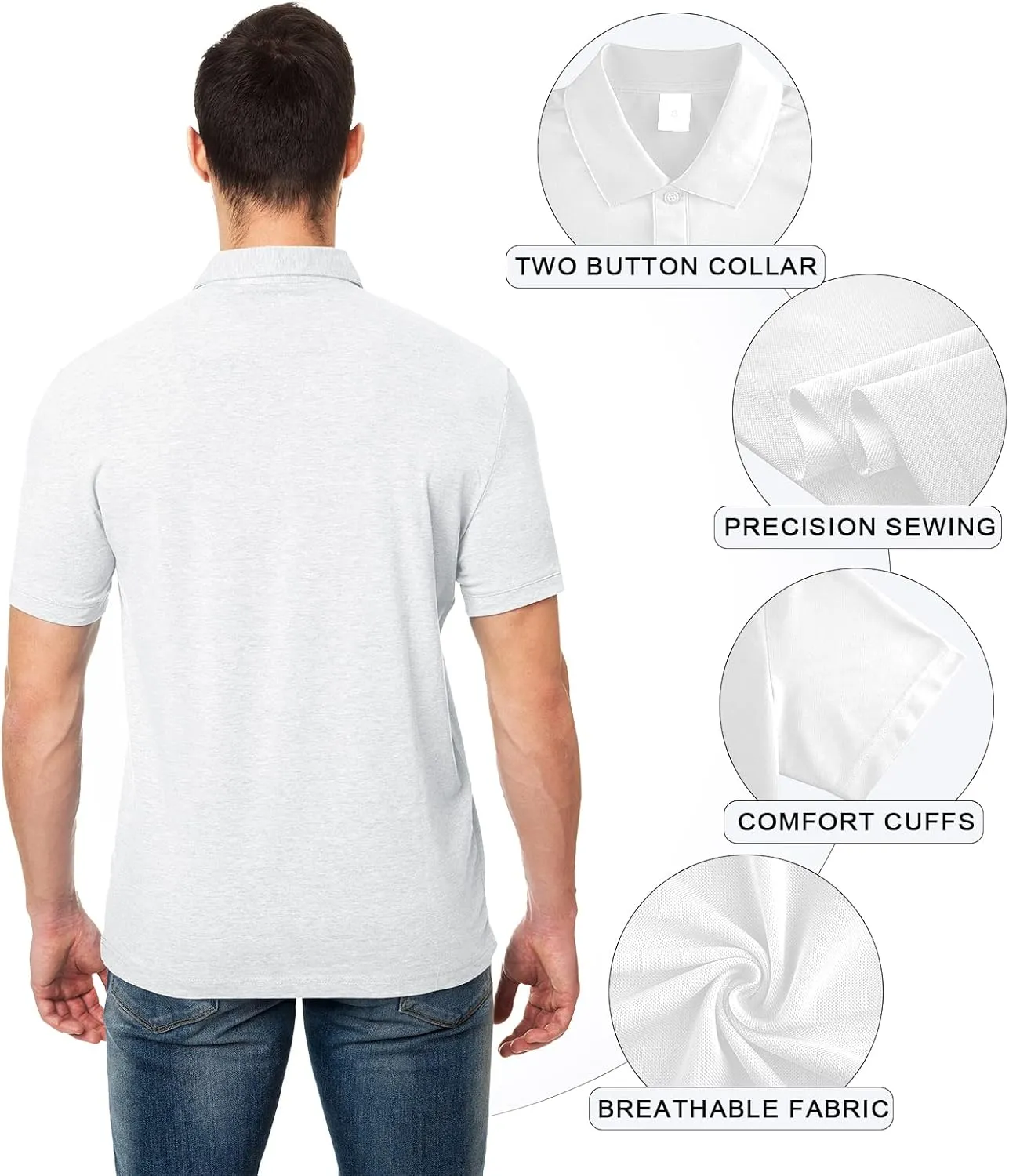 Custom Shirt for Men Customized Polo Golf Shirts Design Your Own Personalized Tee Print Embroidered Text Photo Logo