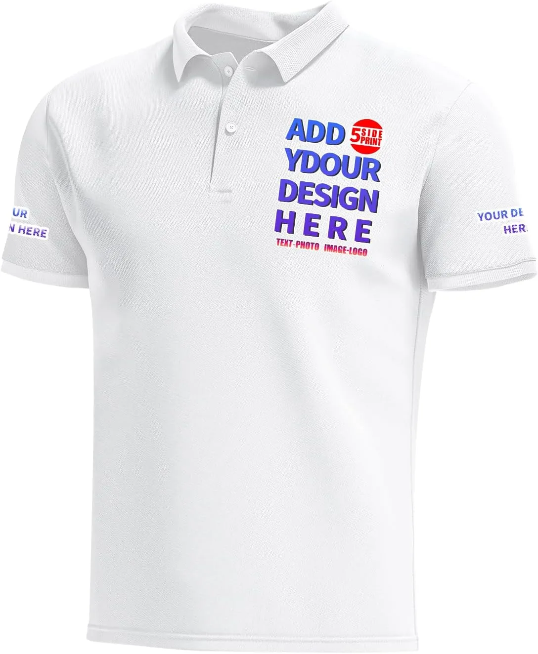 Custom Shirt for Men Customized Polo Golf Shirts Design Your Own Personalized Tee Print Embroidered Text Photo Logo