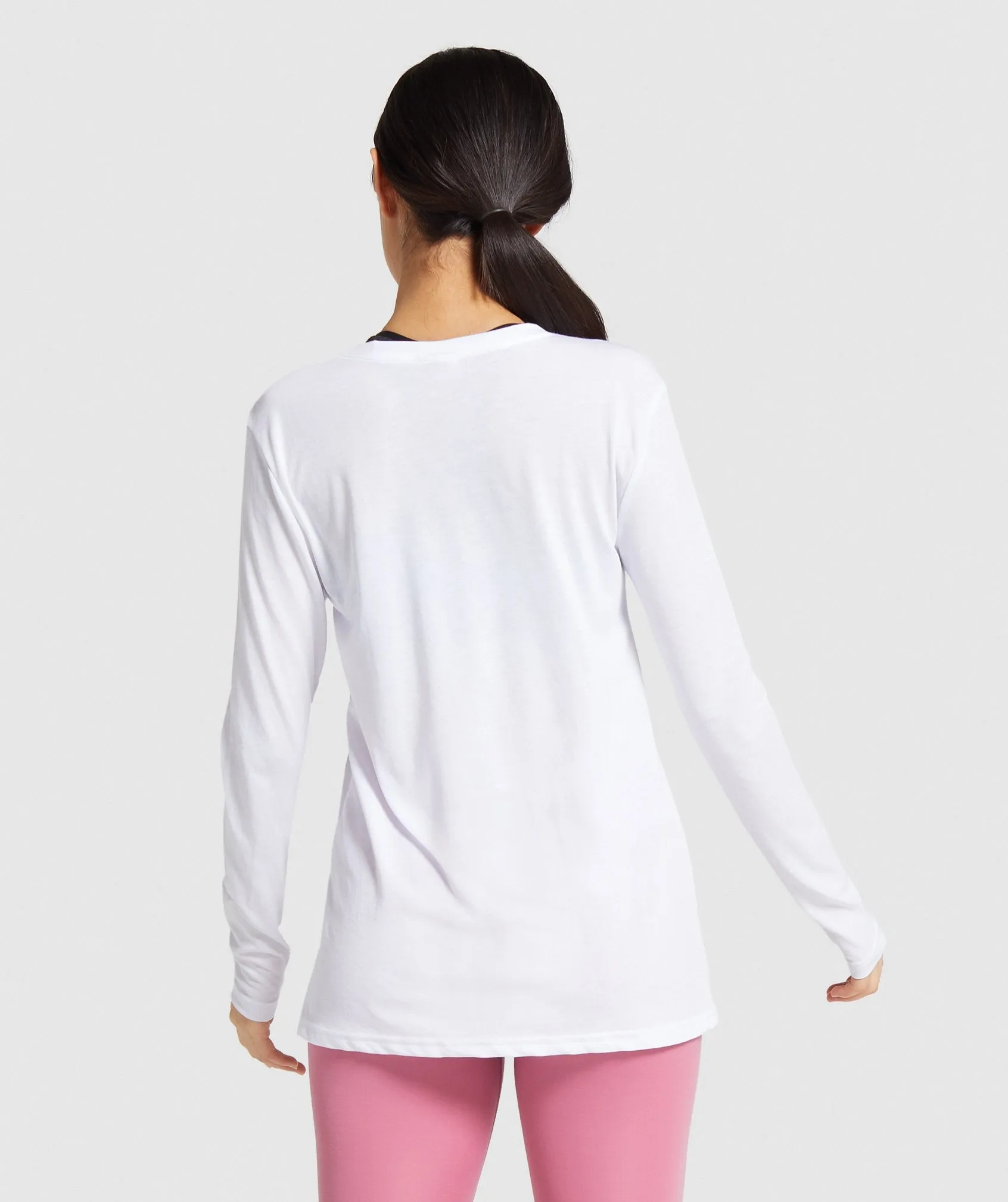 Gymshark Training Oversized Long Sleeve Tee - White