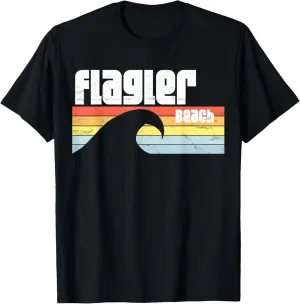 I Love Flagler Beach Florida FL Atlantic Ocean Wave T-Shirt