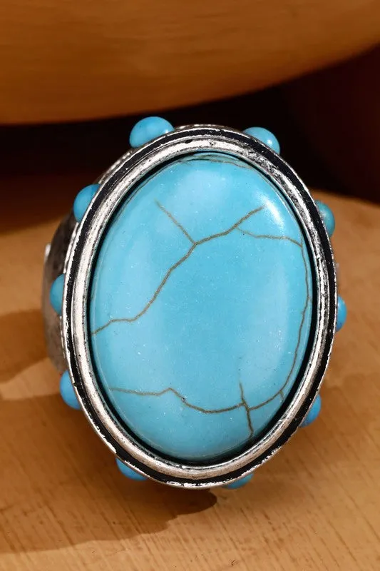 Large Stone Stretch Ring