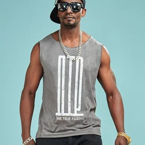One True Pairing Print Sleeveless Shirt