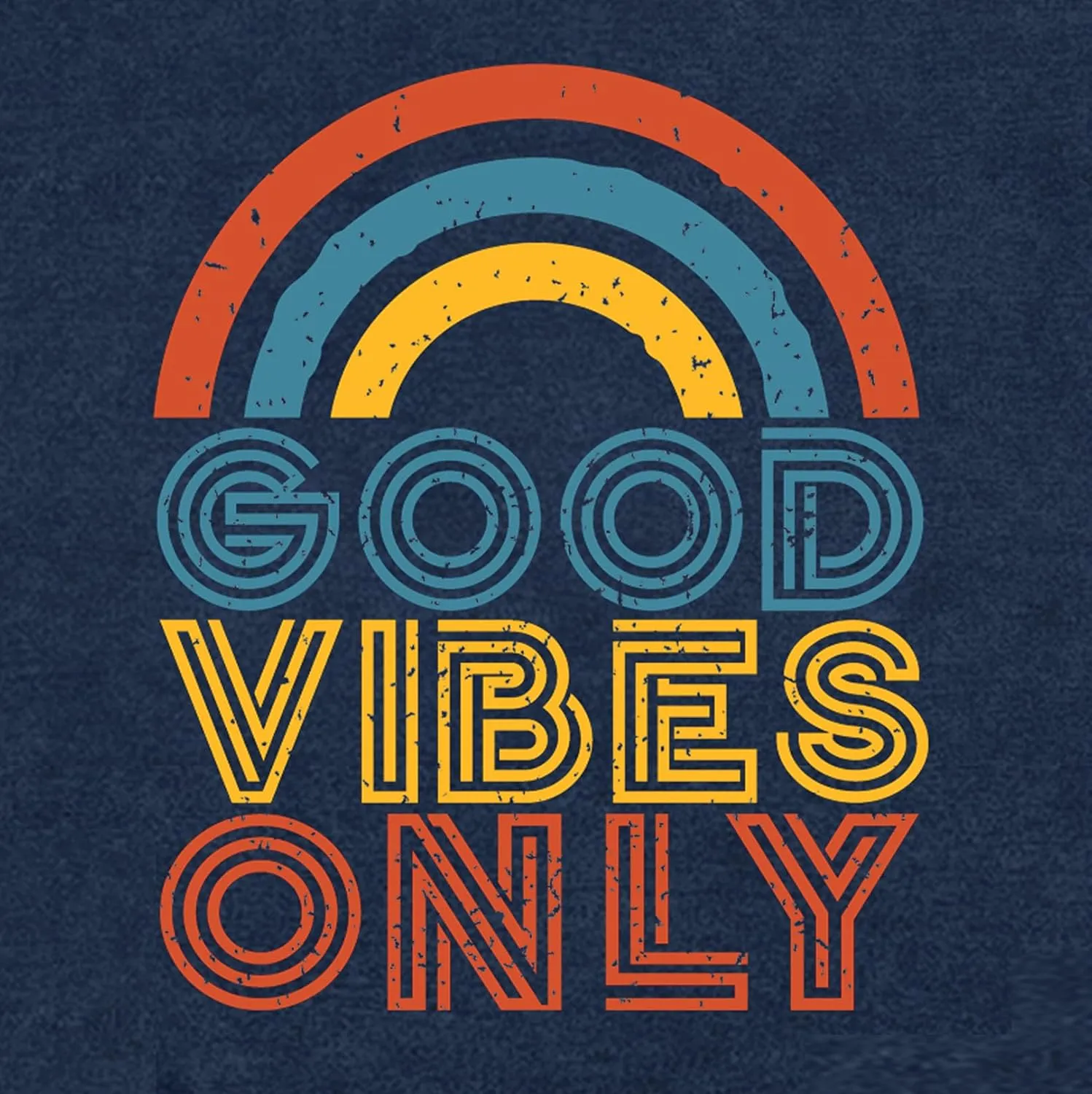Positive Vibe Quote Shirts Women Vintage Rainbow Good Vibe Only T-Shirt Casual Inspirational Tee Tops