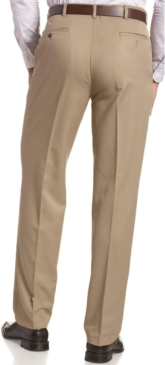 Sportoli Men's Cool Classic Fit Hidden Expandable Waist Plain Front Dress Pants