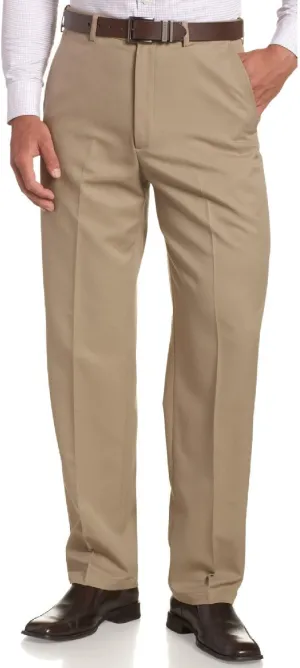 Sportoli Men's Cool Classic Fit Hidden Expandable Waist Plain Front Dress Pants