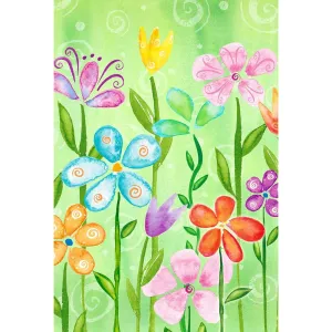 Vibrant Flower  - Full Round Diamond - 30x40CM