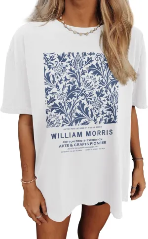 Women's Oversized T Shirts Graphic Tees Summer Short Sleeve Casual Loose Crewneck Basic Tunic Tops Trendy 2025