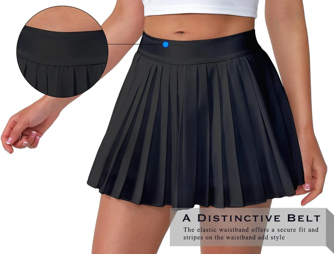 Women's Pleated Tennis Skirt-Flowy Athletic Design,Suitable for Golf, Skater, Running Sports